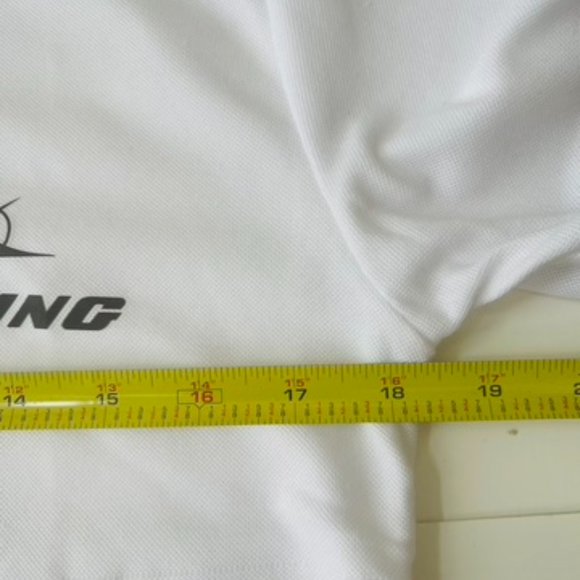 Boeing men’s White collared 3 buttons shirt size small NEW - Picture 8 of 9
